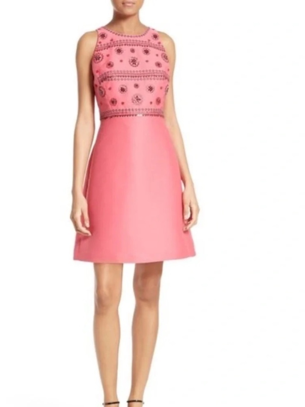 NWT Kate Spade Pink Tile "Spice Things Up" Embellished A-line Cocktail - 16